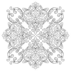 Classical baroque vector of vintage element for design. Decorative design element filigree calligraphy vector. You can use for wedding decoration of greeting card and laser cutting.