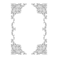 Classical baroque vector of vintage element for design. Decorative design element filigree calligraphy vector. You can use for wedding decoration of greeting card and laser cutting.