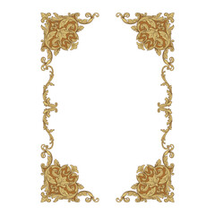 Classical baroque vector of vintage element for design. Decorative design element filigree calligraphy vector. You can use for wedding decoration of greeting card and laser cutting.