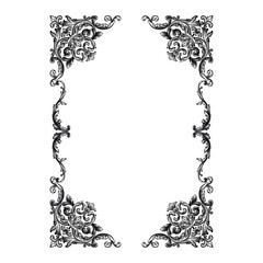 Classical baroque vector of vintage element for design. Decorative design element filigree calligraphy vector. You can use for wedding decoration of greeting card and laser cutting.