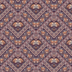 Vector nature patch pattern. Mosaic background