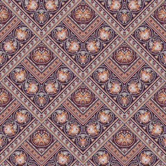Vector nature patch pattern. Mosaic background