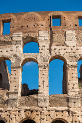elementy konstrukcyjne Koloseum, Rzym, Włochy - obrazy, fototapety, plakaty