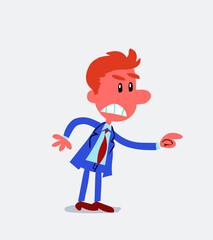 Businessman pointing something aggressively
