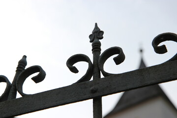 Schmiedeeiserner Edelstahl Zaun Kirche Zaun  Kirchenzaun