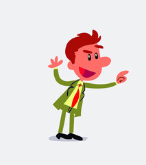 Business man pointing while arguing
