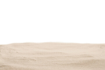 Obraz na płótnie Canvas Sand texture closeup. Sand isolated on white.