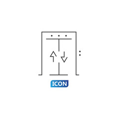 Door icon vector illustration