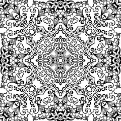 Vector ethnic hand drawn ornamental background.