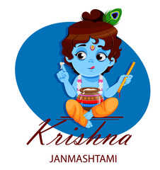 Happy Krishna Janmashtami. Little Lord Krishna