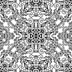 Vector ethnic hand drawn ornamental background.