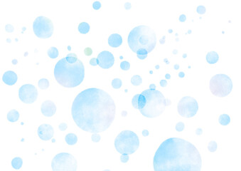 水彩テクスチャの水玉背景　青