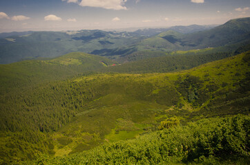 Obraz premium mountain landscape with green grass