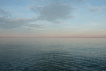 calm sea water in the late afternoon
