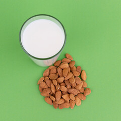 Fototapeta na wymiar Vegan almond milk