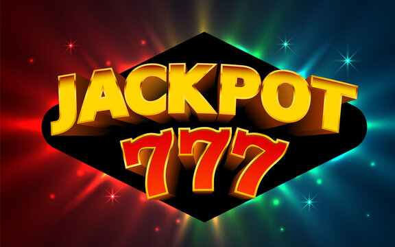 Jackpot winner. Online casino banner. 777 casino background.