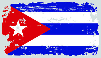 Obraz na płótnie Canvas Grunge Cuba flag