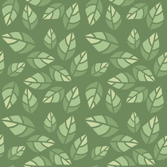 Seamless pattern with leaf