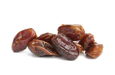 pile of dried dates isolated on white background