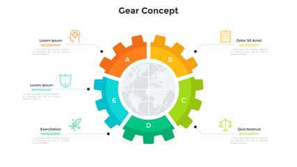 Flat Infographic Vector Template