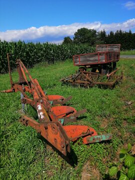 old rusty farmers field-instruments