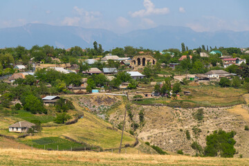 An old village of Azerbaijan. A mountain village of Caucasian region.