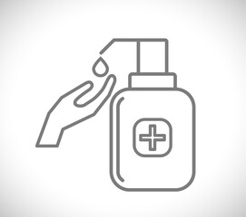antiseptic bottle icon