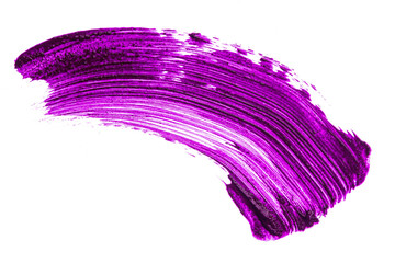 Purple lipstick swatch isolated on white background