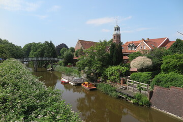 Blick auf Ditzum in Ostfriesland