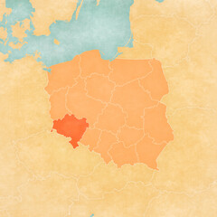 Map of Poland - Lower Silesia