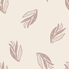 Fototapeta na wymiar seamless floral pattern with hand drawn leaves. creative floral designs for fabric, wrapping, wallpaper, textile, apparel.