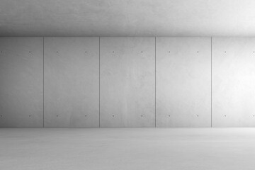 Abstract architecture space, Interior with concrete wall. 3d render.	
