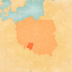 Map of Poland - Opole