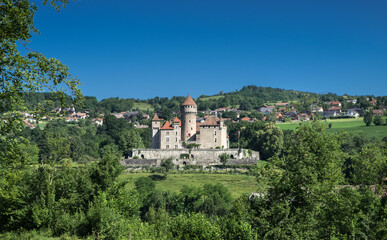 Fototapeta na wymiar The Chateau de Montrottier (Montrottier Castle) near Annecy, Haute Savoie, France