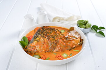 Fish head curry, Indonesian dish