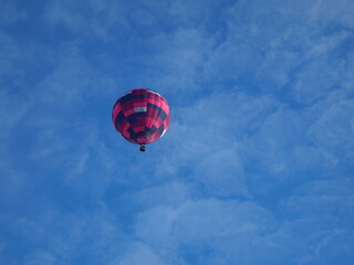 Hot air balloon against blue sky