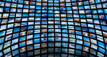 giant multimedia video and image wall