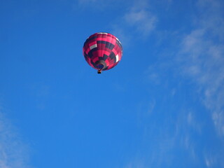Hot air balloon against blue sky