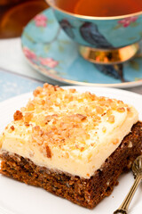 Homemade delicious carrot cake