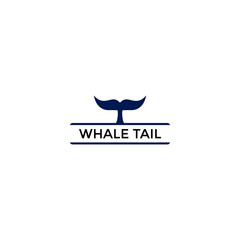 Whale tail graphic icon. Whale tail sign in the circle isolated on white background. Sea life symbol. Logo. Vector illustration