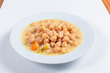 Nohutlu Sulu Yemeği, Turkish traditional food. (Turkish cuisine) Homemade Food Chickpeas.