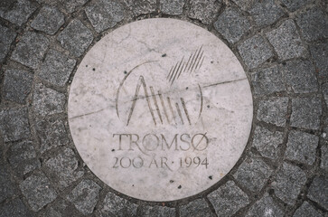 sign on the road of Tromsø