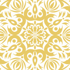 Vintage mandala pattern. Card, with elegant gold mandala design. Luxury illustration. Vector, Eps 10.