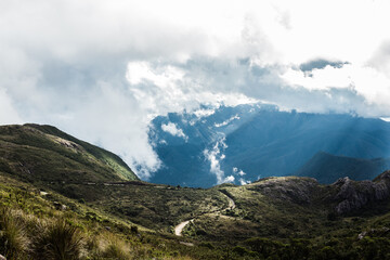 Hiking in Itatiaia Park, Rio de Janeiro, Brazil.
