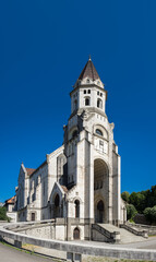 Fototapeta na wymiar Large panoramic view of Basilique de la Visitation. Annecy at Haute-Savoie department. France