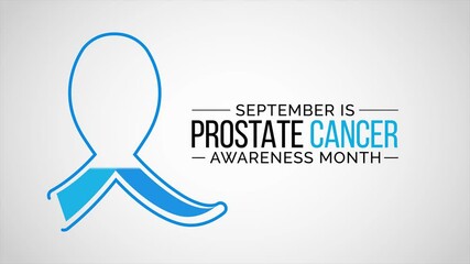 Video animation on the theme of Prostate Cancer awareness month observed each year during September. motion graphics.