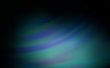 Dark BLUE vector background with curved lines. Colorful illustration in simple style with gradient. Pattern for your business design.