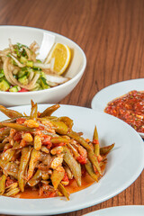 Green beans with some appetizer Turkey food