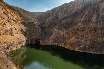 Lake Ledinci, artificial lake on the Fruska Gora mountain near Novi Sad, Serbia