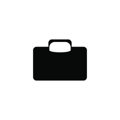 Briefcase icon. Bag sign. Baggage symbol. Black and white vector graphics.